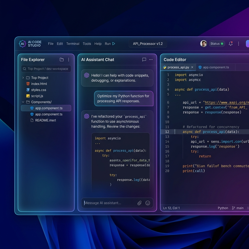 AI Workspace Mockup Dashboard